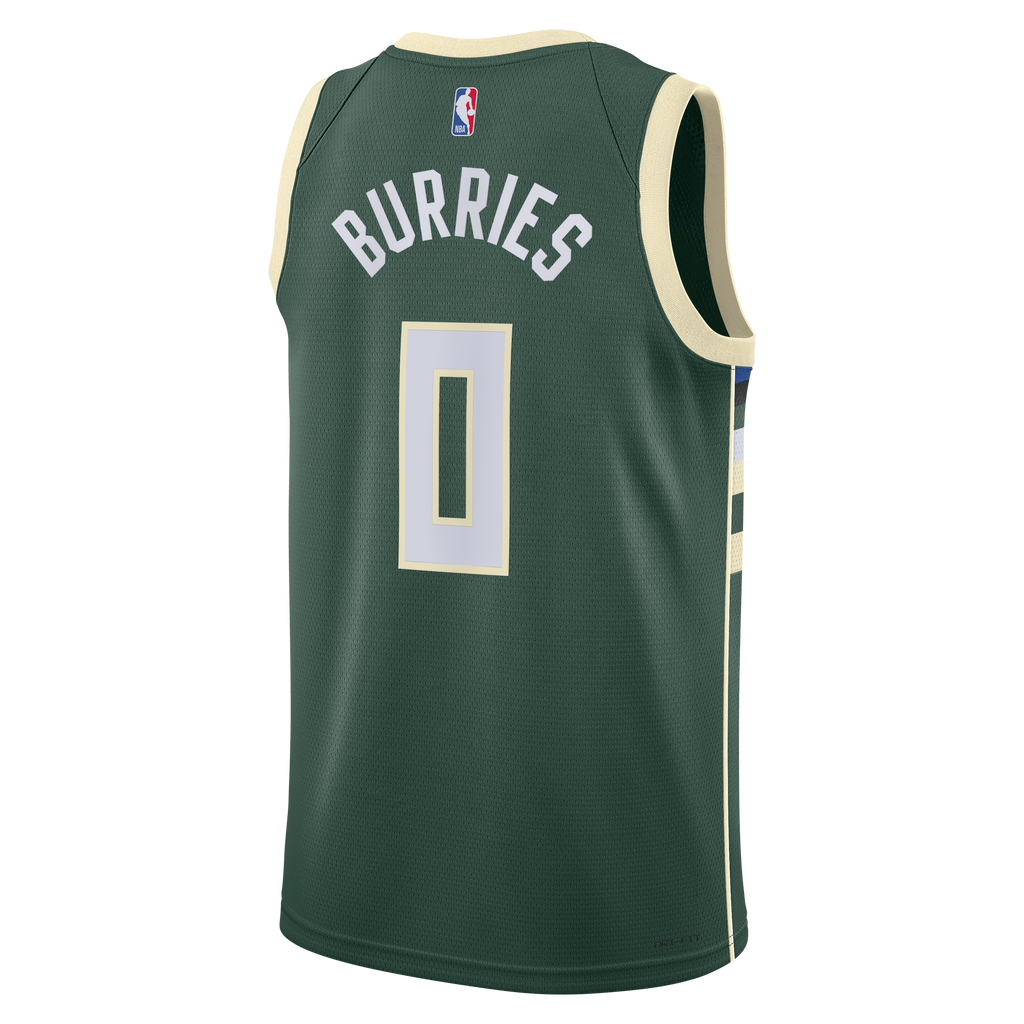 Milwaukee Bucks Nike Icon Swingman Jersey - Green - Brayden Burries - Unisex