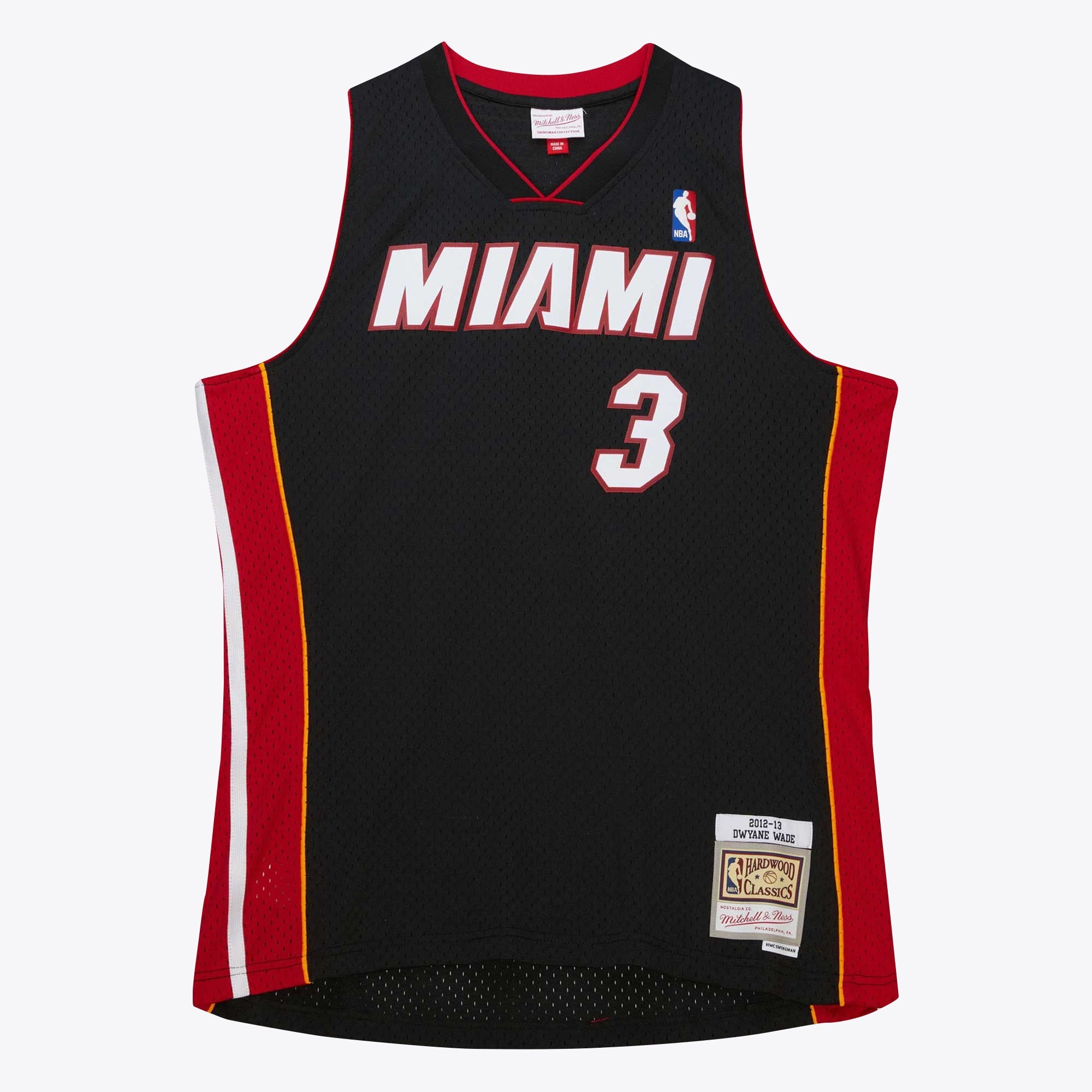 Miami Heat NBA Dwyane Wade 2012 Road Hardwood Classics Swingman Jersey By Mitchell & Ness
