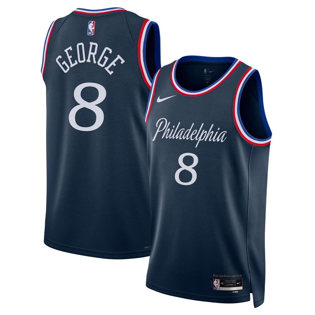 Philadelphia 76ers Nike 2025/26 City Edition Swingman Jersey - Navy - Paul George - Unisex