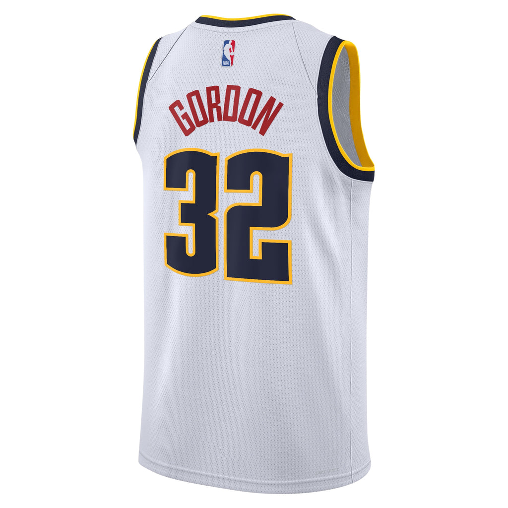 Denver Nuggets Nike Association Swingman Jersey - White - Aaron Gordon - Youth