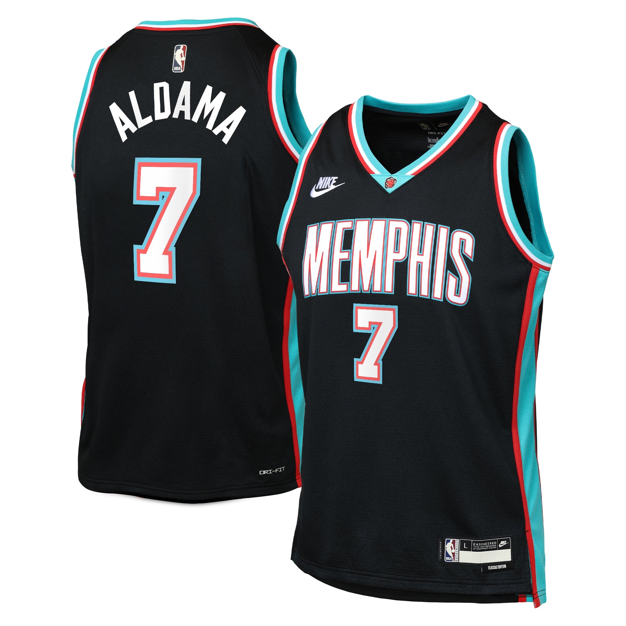 Memphis Grizzlies Nike Classic Edition Jersey - Black - Santi Aldama - Youth