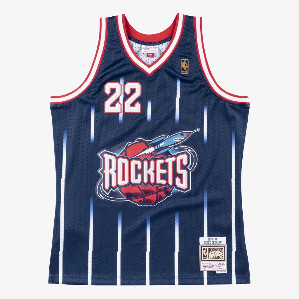 Houston Rockets Mitchell & Ness Swingman Jersey Road Clyde Drexler 1996-97