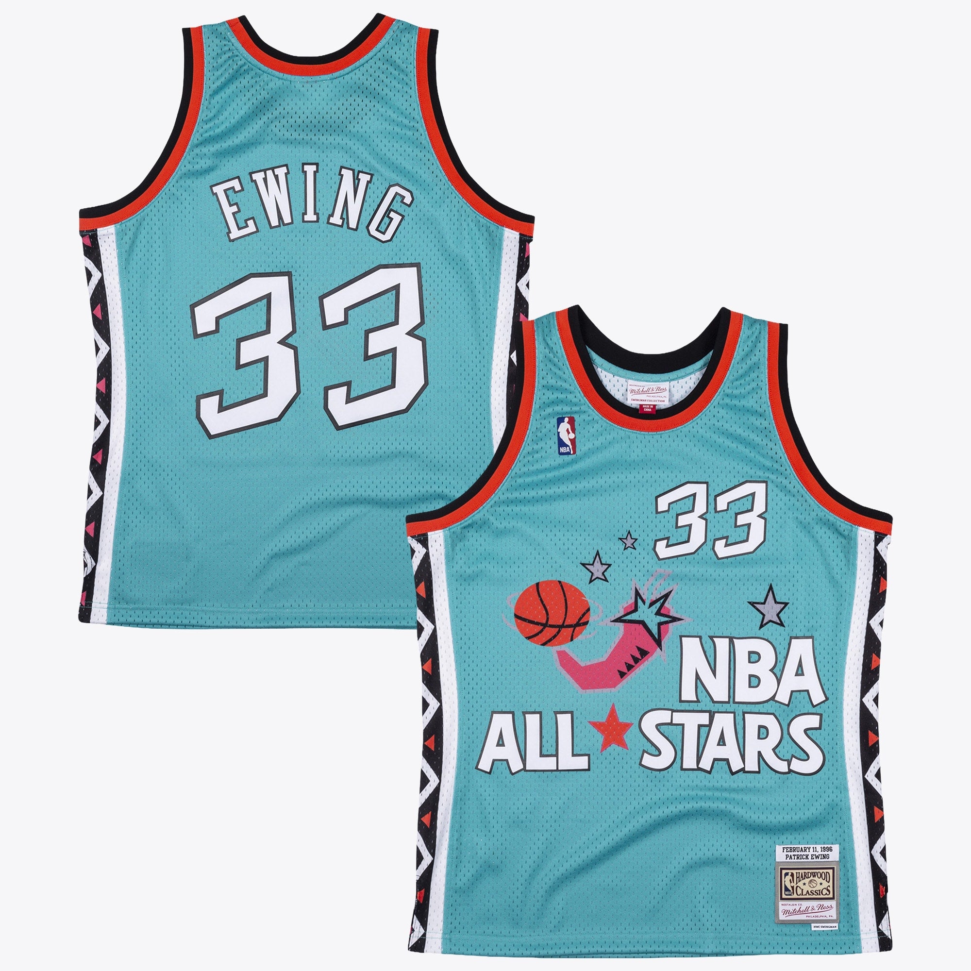 NBA Mitchell & Ness Patrick Ewing 1996 All-Star Swingman Authentic Jersey - Teal