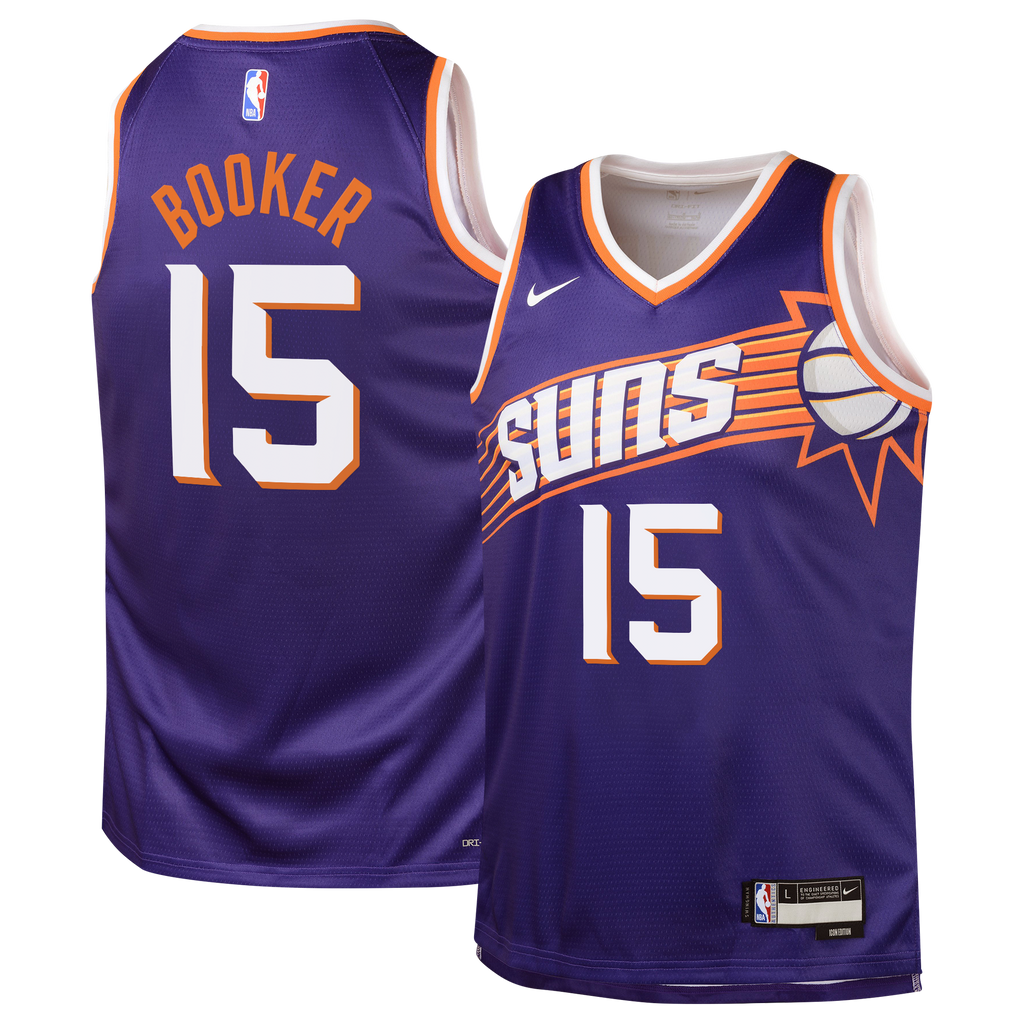 Phoenix Suns Nike Icon Edition Swingman Jersey - Purple - Devin Booker - Youth