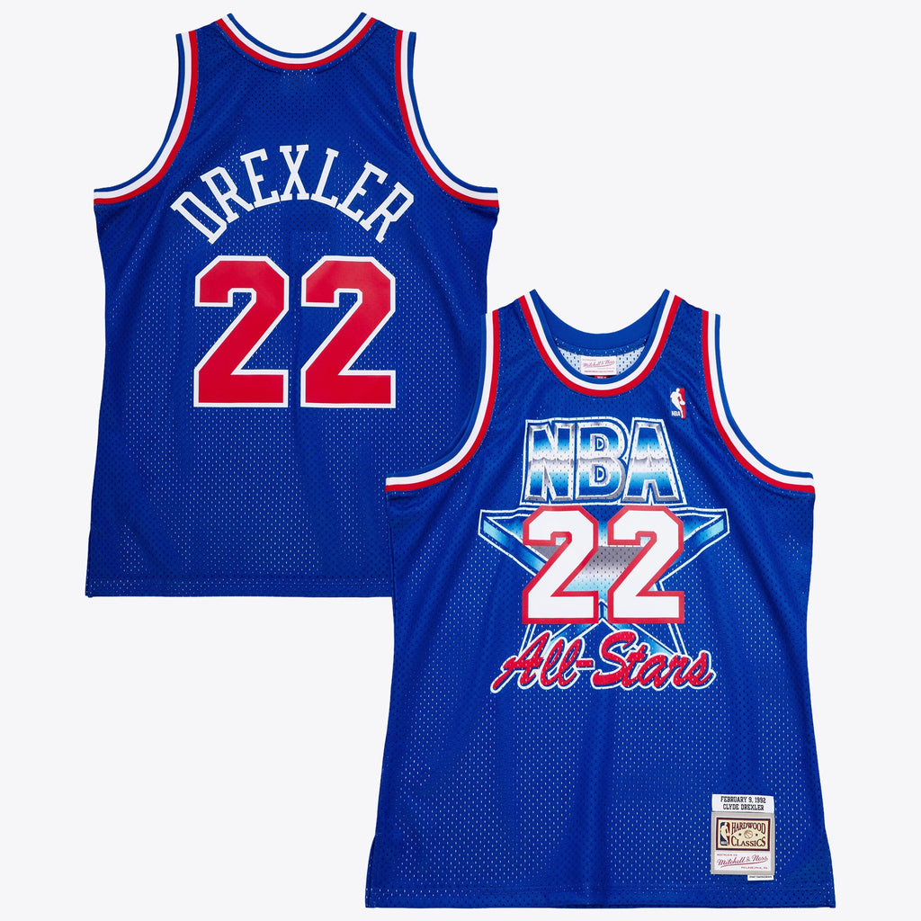 NBA Mitchell & Ness Clyde Drexler 1992 All-Star West Authentic Jersey - Royal Blue