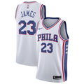 Philadelphia 76ers Nike Association Edition Swingman Jersey - White - Lebron James - Youth