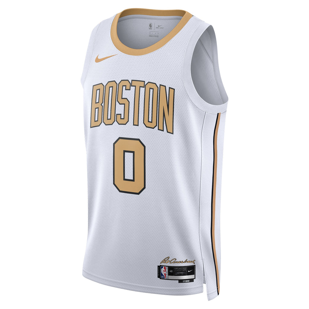 Boston Celtics Nike 2025/26 City Edition Swingman Jersey - White - Jayson Tatum - Unisex