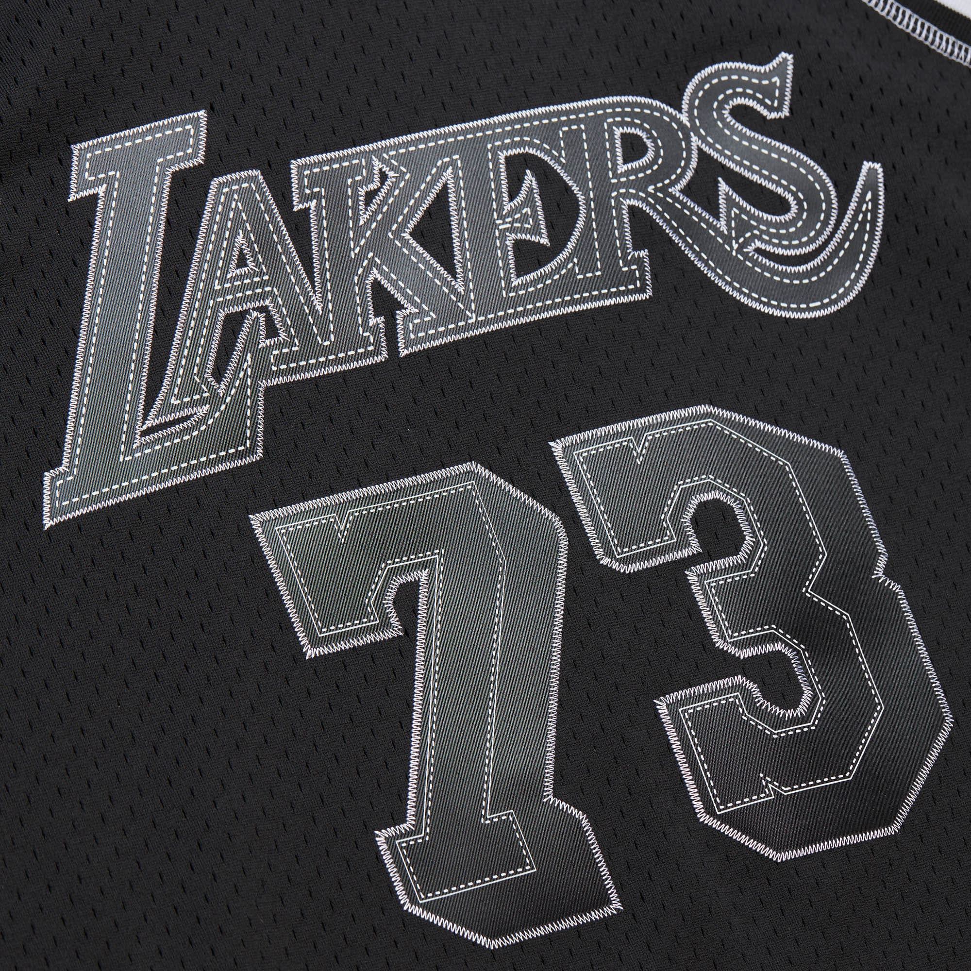 Los Angeles Lakers Mitchell & Ness Dennis Rodman 1998 Contrast 2K Swingman Jersey - Black