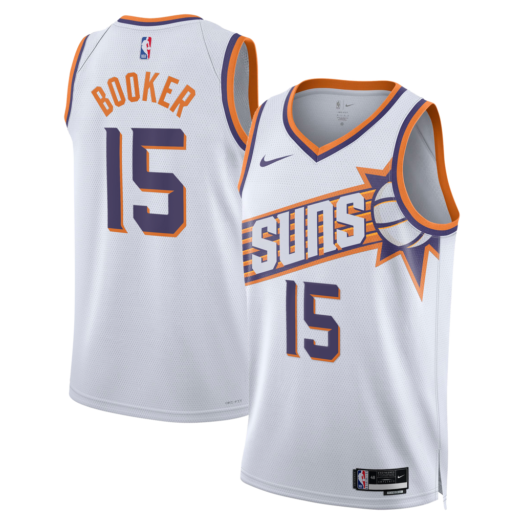 Phoenix Suns Nike Association Edition Swingman Jersey - White - Devin Booker - Unisex