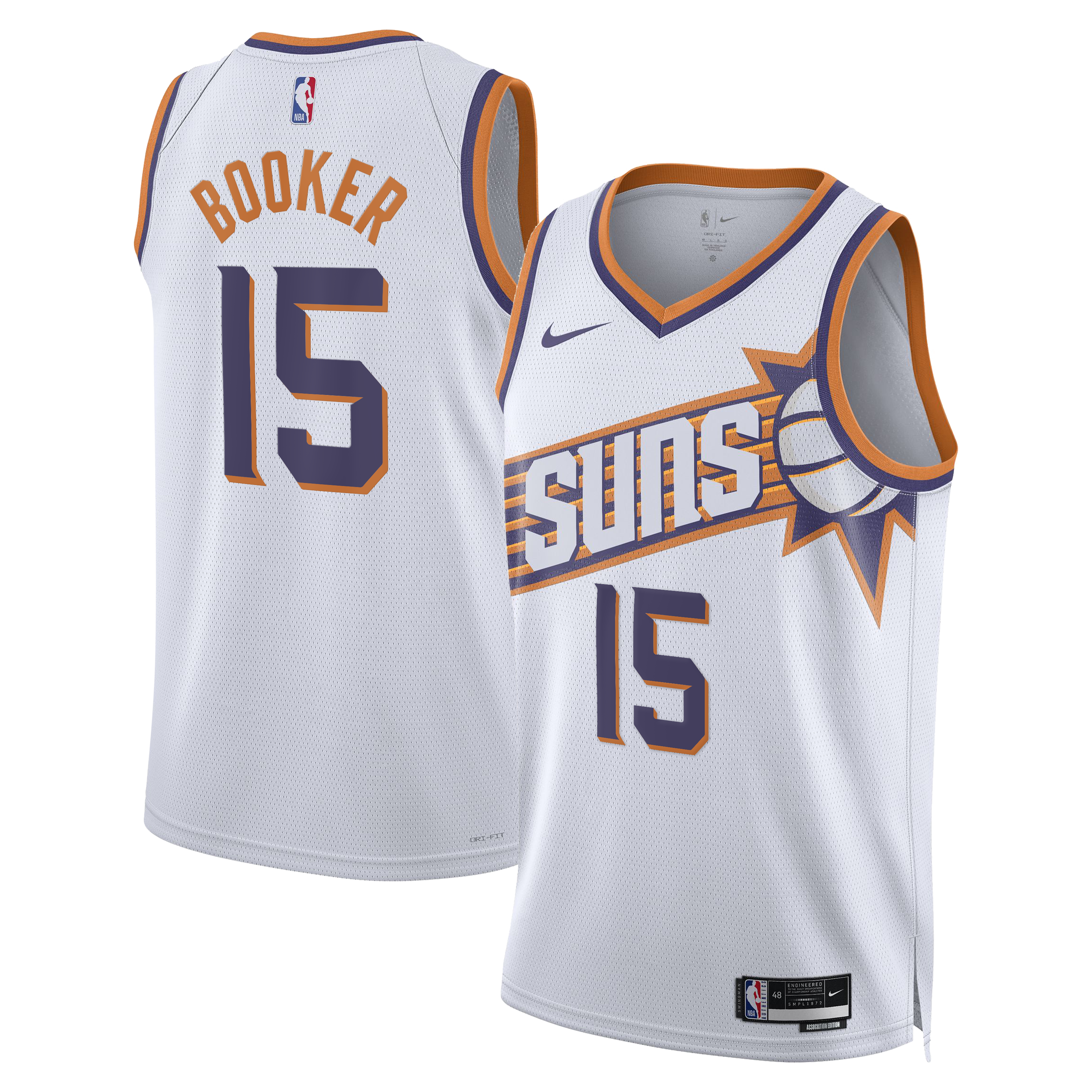 Phoenix Suns Nike Association Edition Swingman Jersey - White - Devin Booker - Unisex
