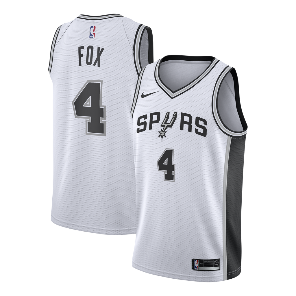 San Antonio Spurs Nike Association Edition Swingman Jersey – White - De'Aaron Fox - Youth