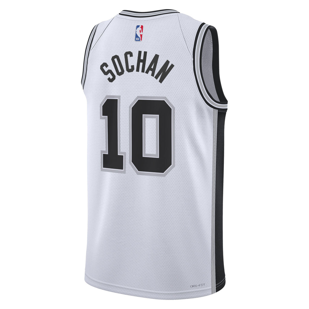San Antonio Spurs Nike Association Edition Swingman Jersey - White - Jeremy Sochan - Unisex