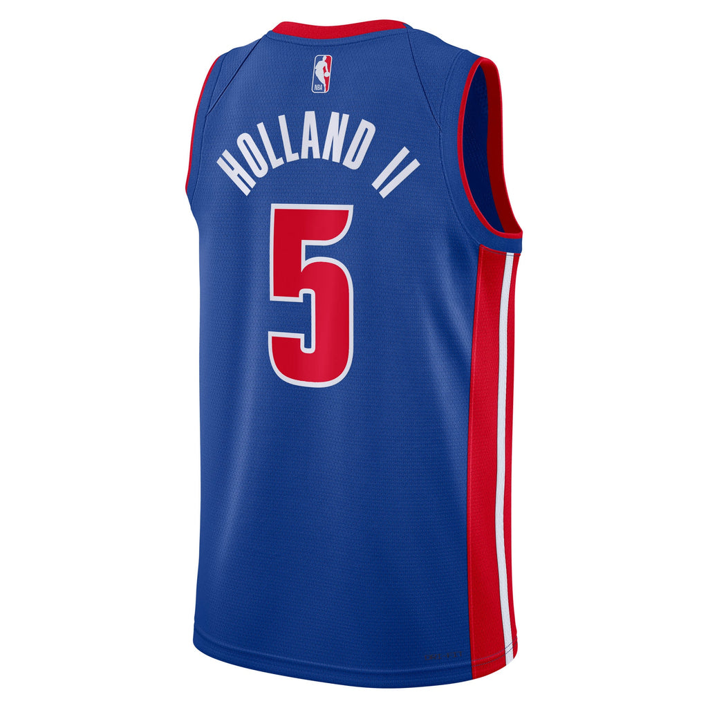 Detroit Pistons Nike Icon Swingman Jersey NBA 2024 Draft First Round Pick - Blue - Ron Holland II - Unisex