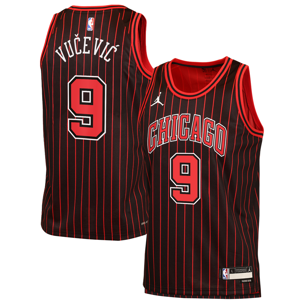 Chicago Bulls Jordan Brand Statement Edition Jersey - Black - Nikola Vučević - Youth