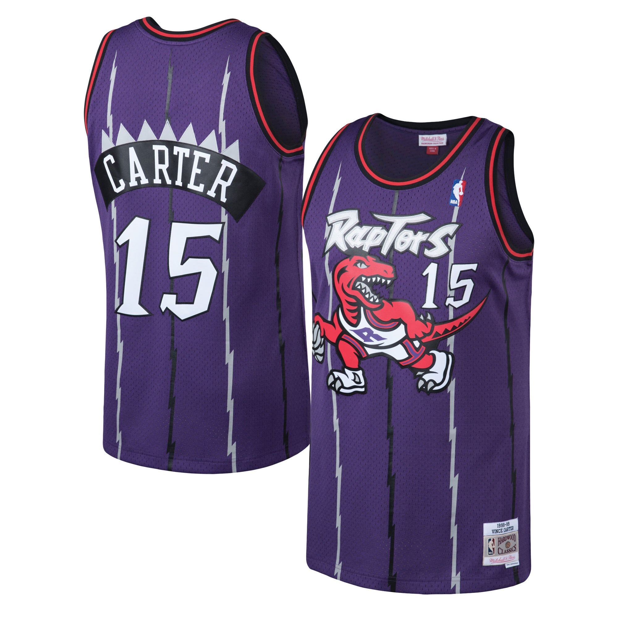 Toronto Raptors Vince Carter Hardwood Classics Road Swingman Jersey by Mitchell & Ness - Youth