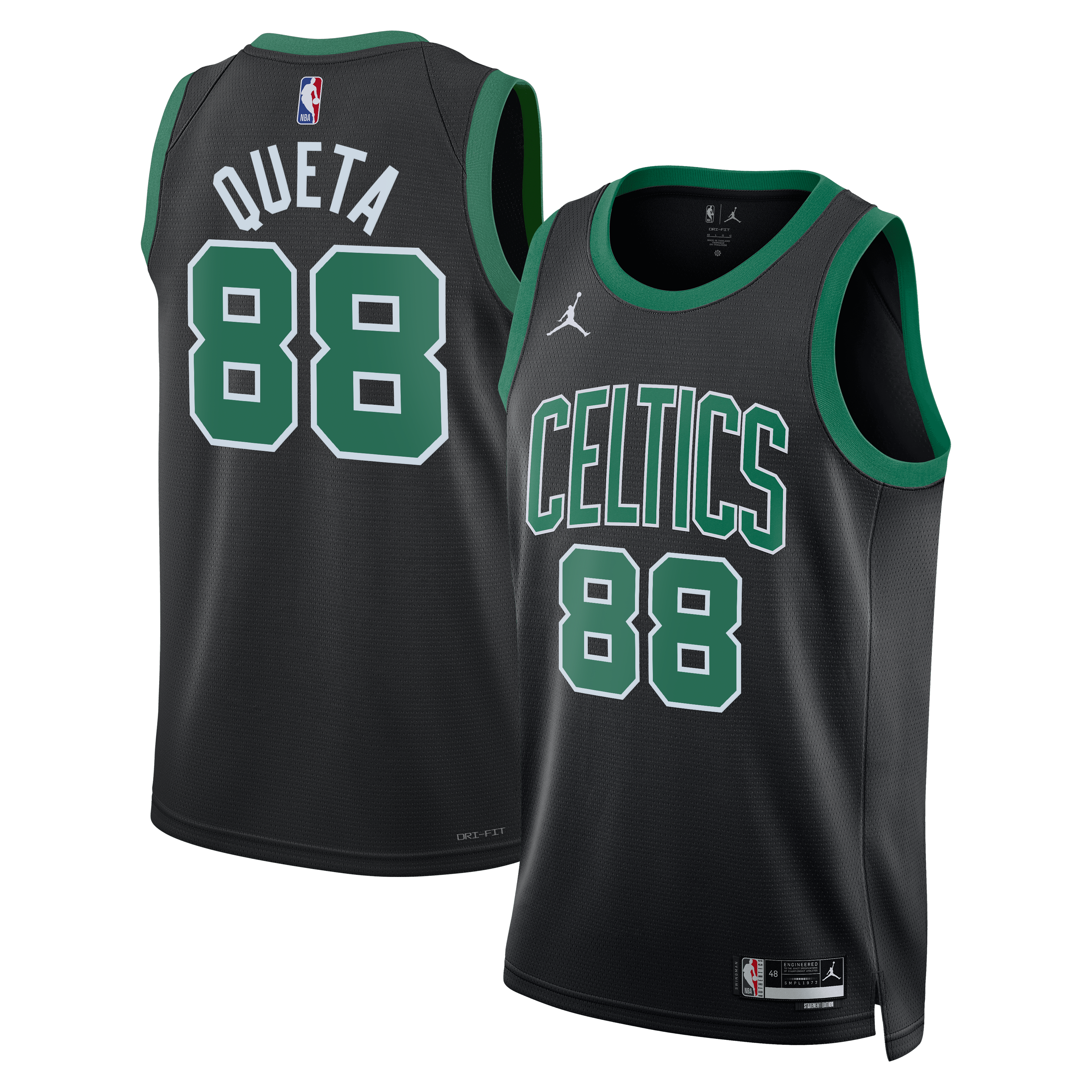 Boston Celtics Jordan Brand Statement Edition Swingman Jersey - Black - Neemias Queta - Unisex