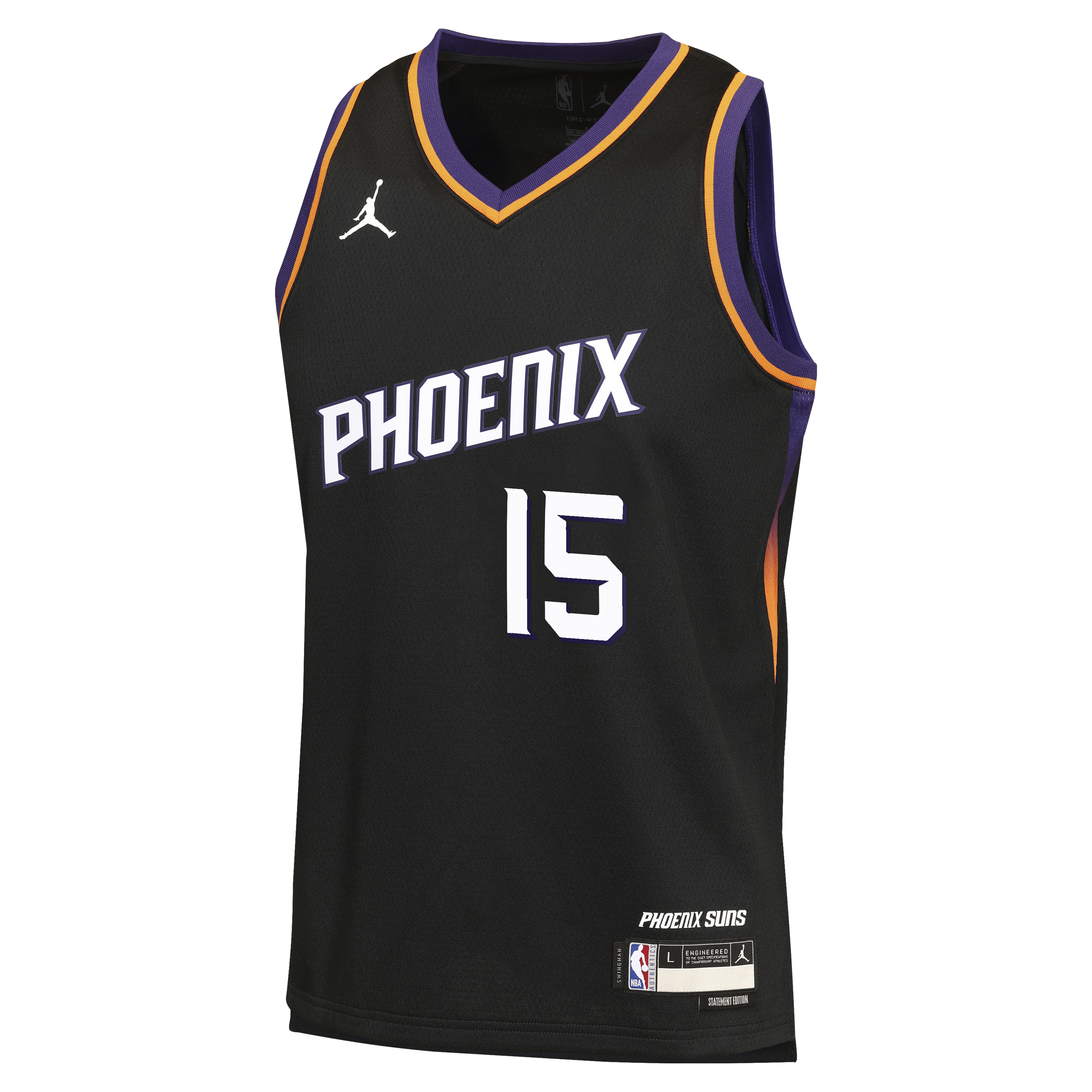 Phoenix Suns Jordan Brand Statement Edition Jersey - Black - Devin Booker - Youth