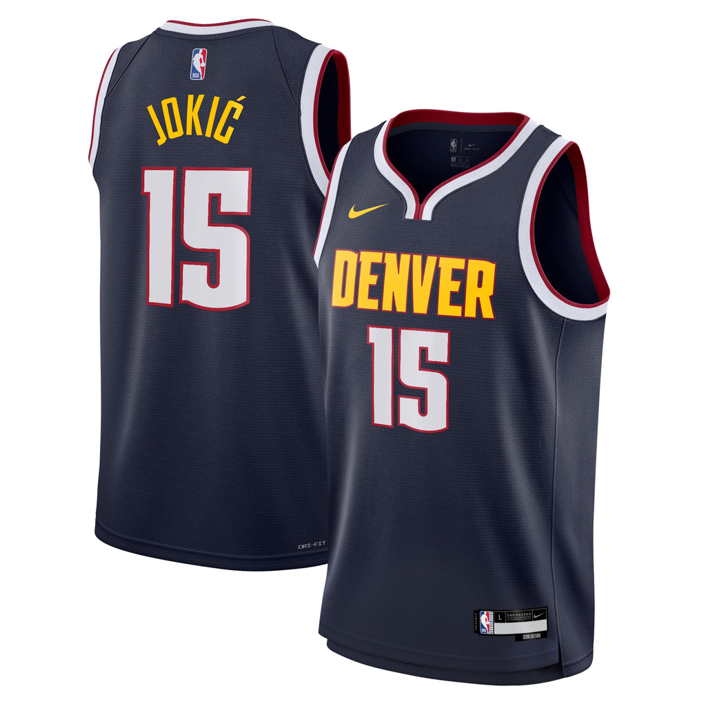 Denver Nuggets Nike Icon Swingman Jersey - Navy - Nikola Jokić - Youth