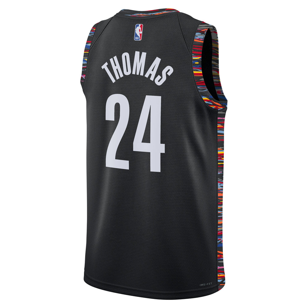 Brooklyn Nets Nike 2025/26 City Edition Swingman Jersey - Black - Cam Thomas - Unisex