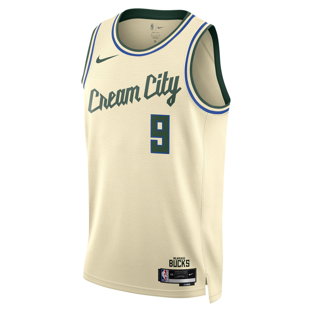 Milwaukee Bucks Nike 2025/26 City Edition Swingman Jersey - Cream - Bobby Portis - Unisex