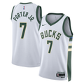Milwaukee Bucks Nike Association Edition Swingman Jersey - White - Kevin Porter Jr. - Unisex