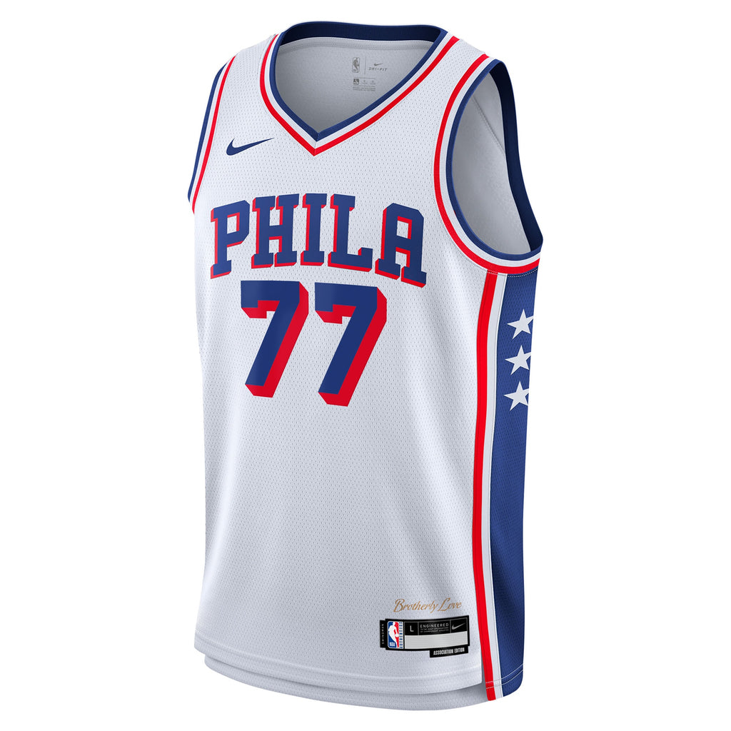 Philadelphia 76ers Nike Association Edition Swingman Jersey - White - VJ Edgecombe - Youth