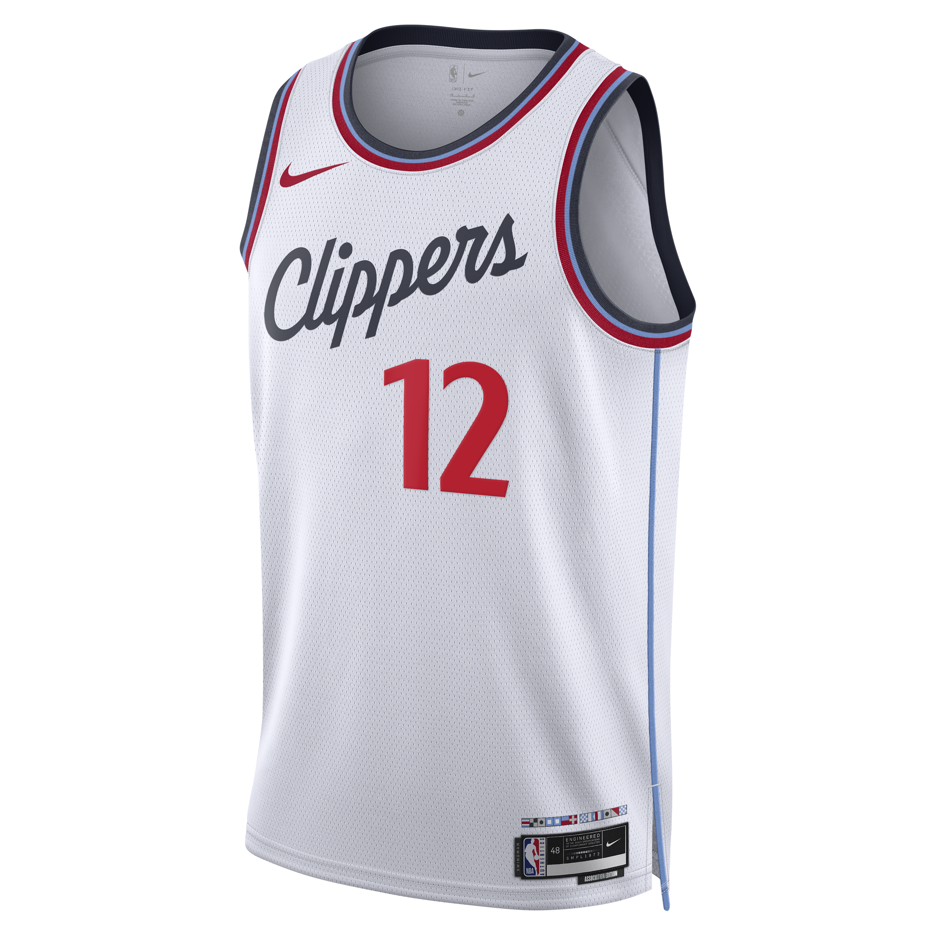 Los Angeles Clippers Nike Replica Association Edition Swingman Jersey - White - Nick Martinelli - Unisex
