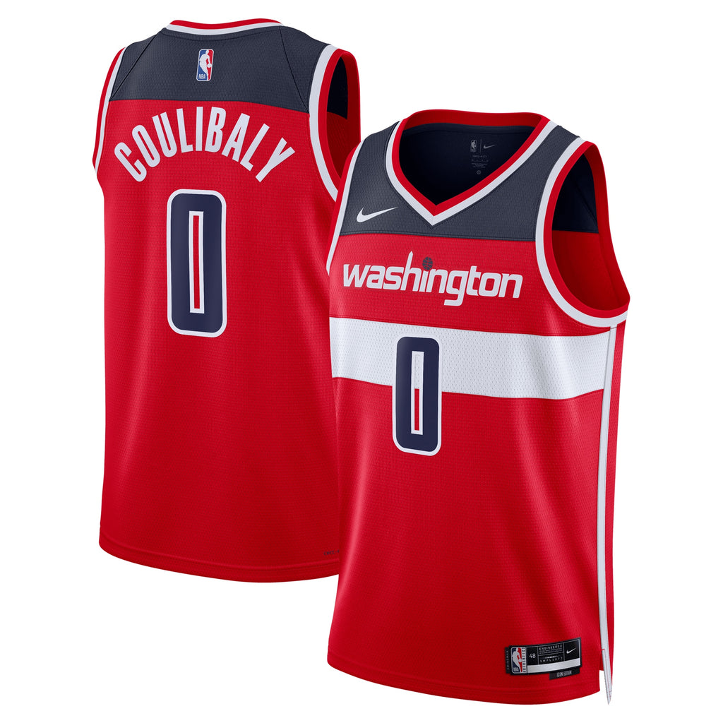 Washington Wizards Nike Icon Edition Swingman Jersey - Red - Bilal Coulibaly - Unisex