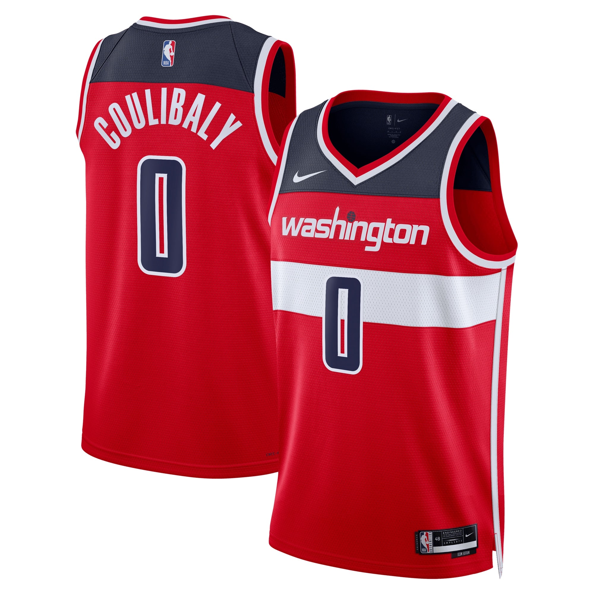Washington Wizards Nike Icon Edition Swingman Jersey - Red - Bilal Coulibaly - Unisex