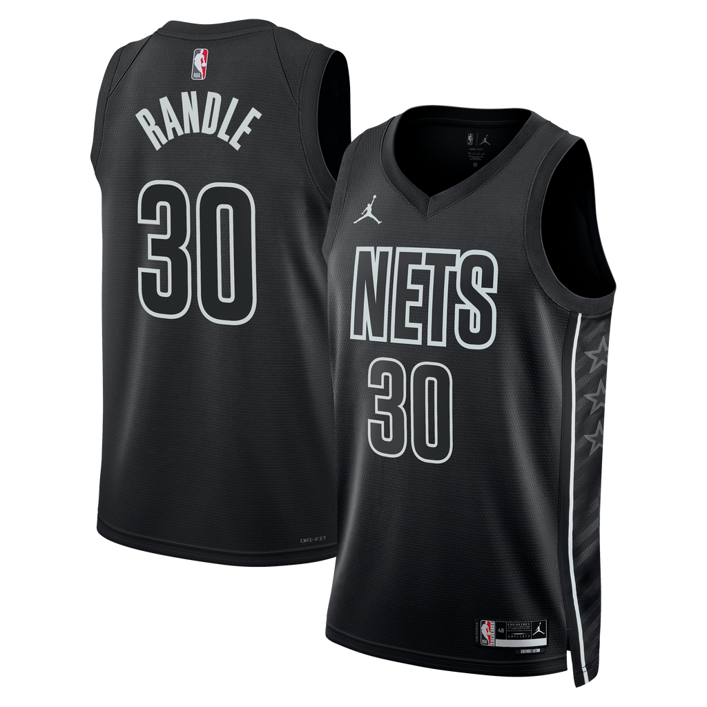 Brooklyn Nets Jordan Brand Statement Edition Swingman Jersey - Black - Julius Randle - Unisex