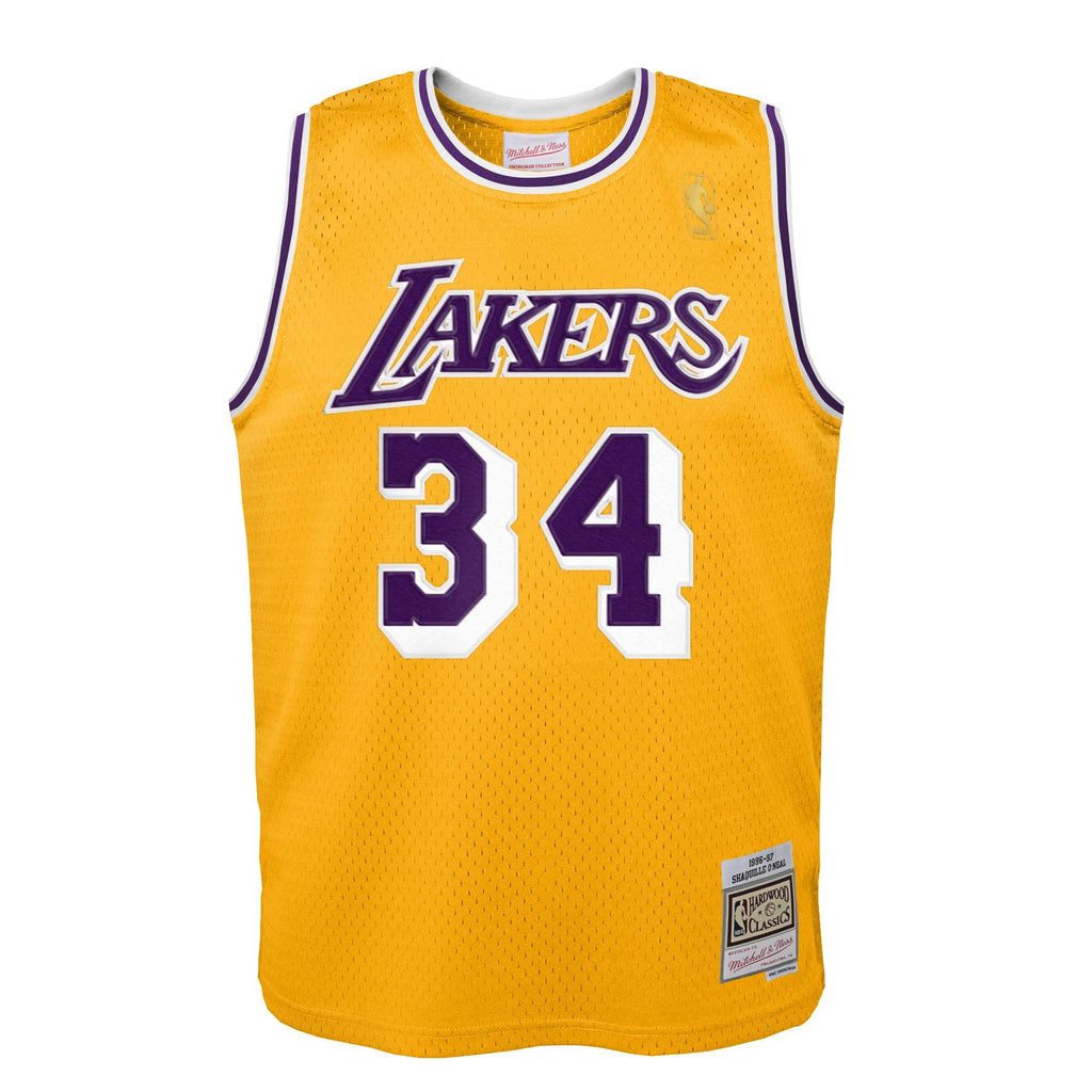 Los Angeles Lakers Shaquille O'Neal Hardwood Classics Road Jersey - Youth