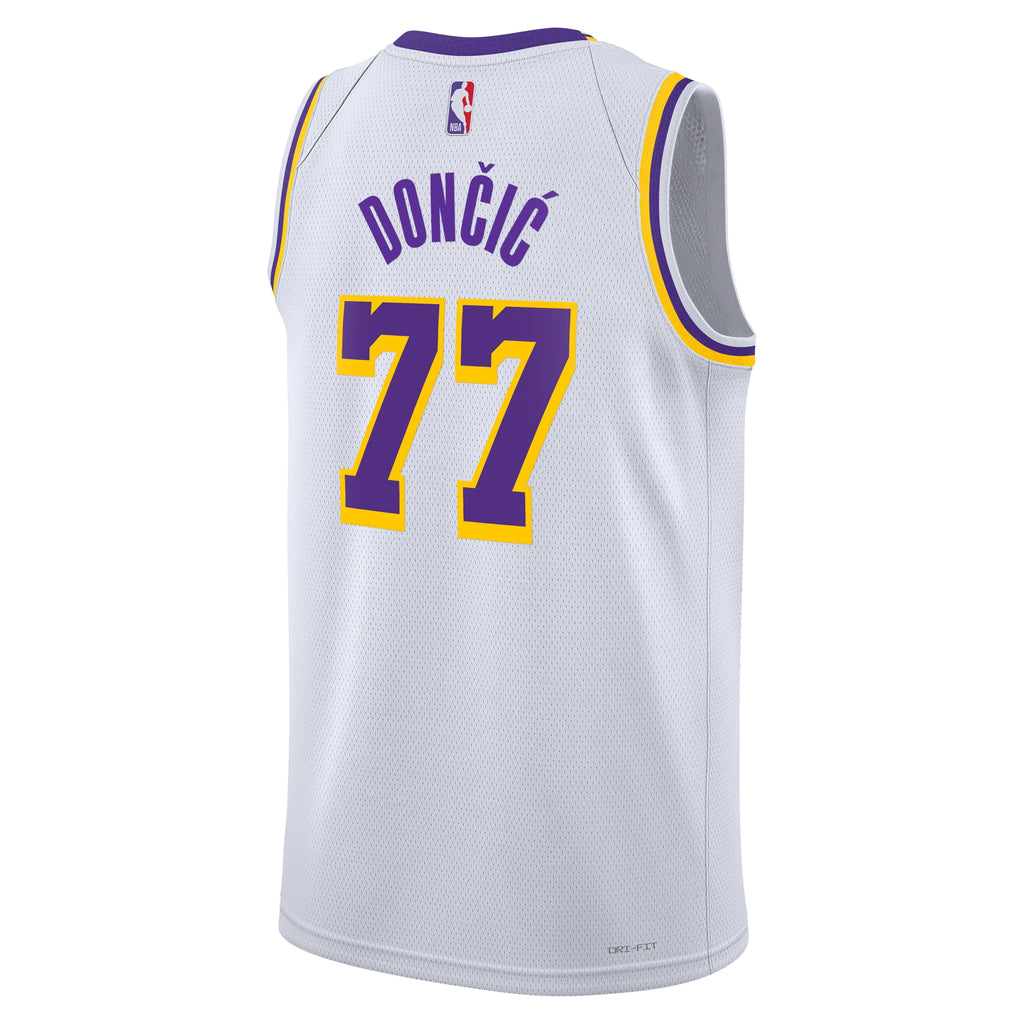 Los Angeles Lakers Nike Association Edition Swingman Jersey - White - Luka Dončić - Unisex