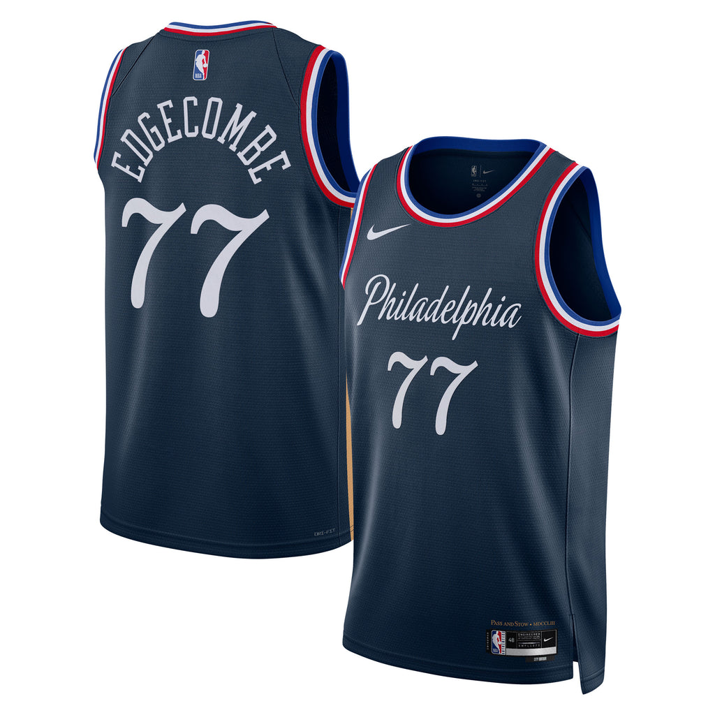 Philadelphia 76ers Nike 2025/26 City Edition Swingman Jersey - Navy - VJ Edgecombe - Unisex