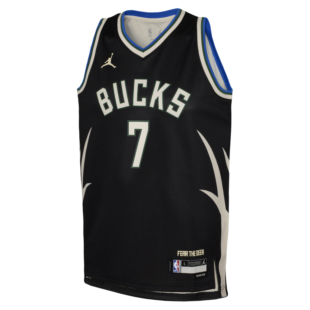 Milwaukee Bucks Jordan Brand Statement Edition Swingman Jersey - Hunter Green - Kevin Porter Jr. - Youth