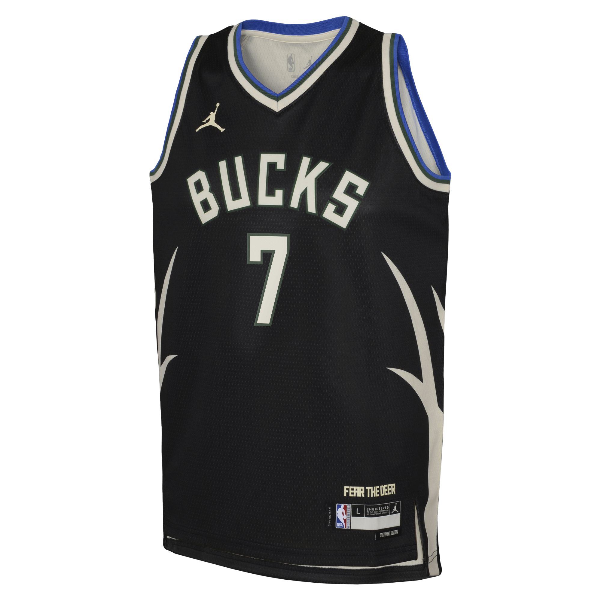 Milwaukee Bucks Jordan Brand Statement Edition Swingman Jersey - Hunter Green - Kevin Porter Jr. - Youth