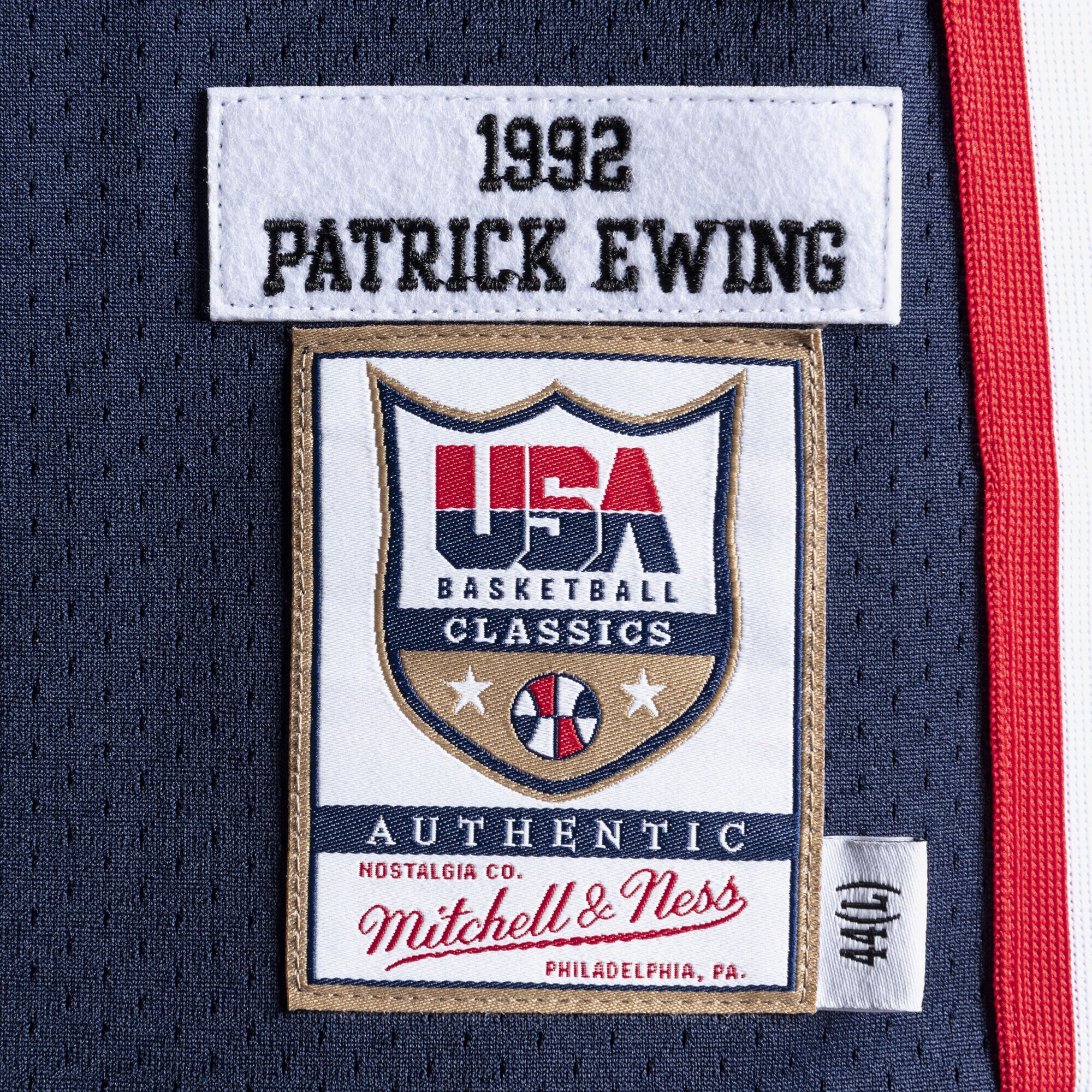 USA Basketball Mitchell & Ness Authentic Jersey Patrick Ewing 1992 Navy
