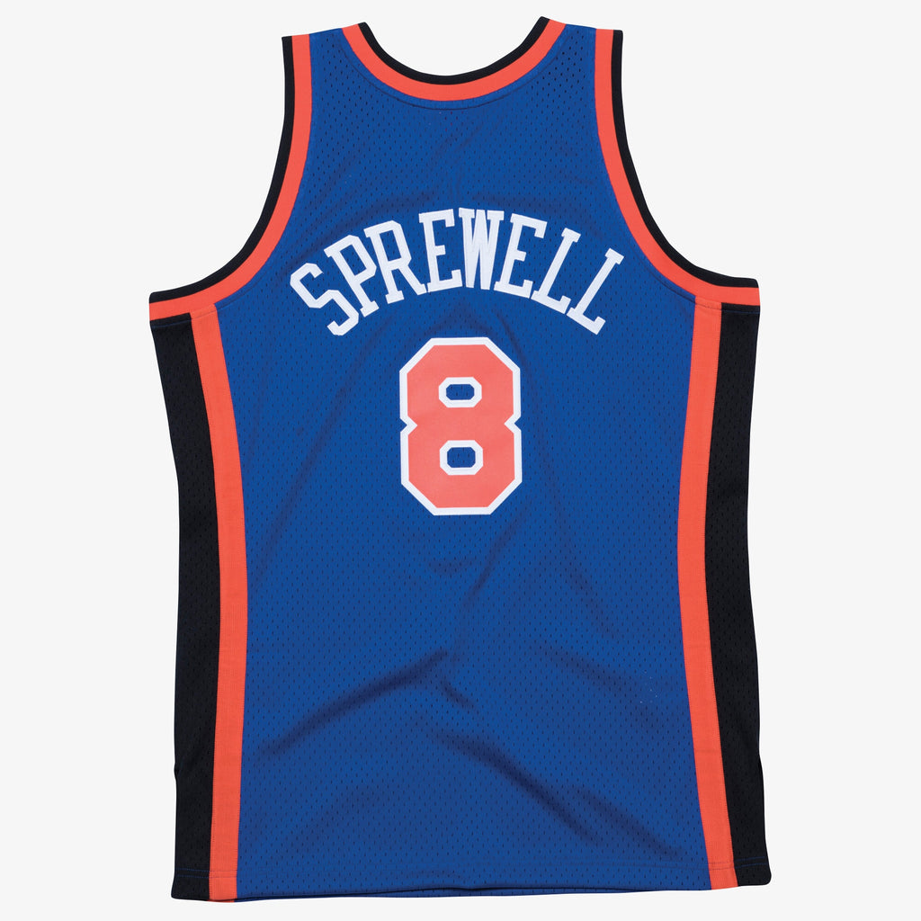 New York Knicks Mitchell & Ness Swingman Jersey Road Latrell Sprewell 1998-99