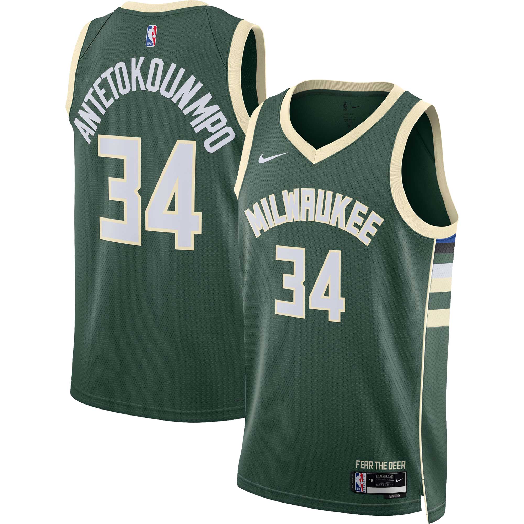 Milwaukee Bucks Giannis Antetokounmpo Nike Dri-Fit Swingman Jersey