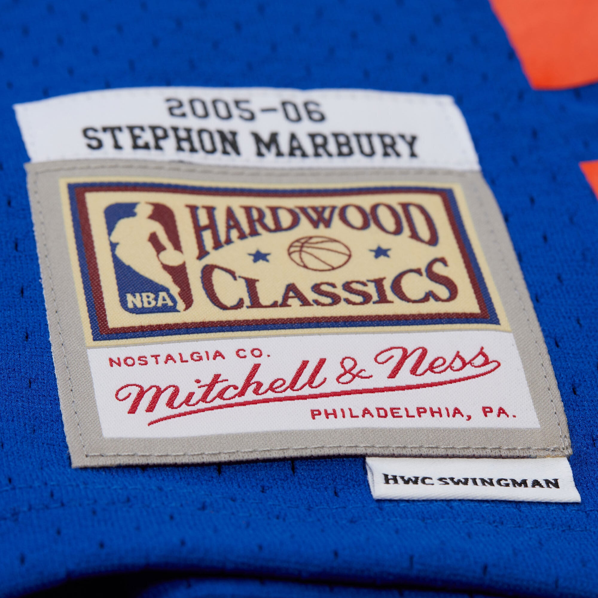 Men's Mitchell & Ness Stephon Marbury Blue New York Knicks 2005/06 Hardwood Classics Swingman Jersey
