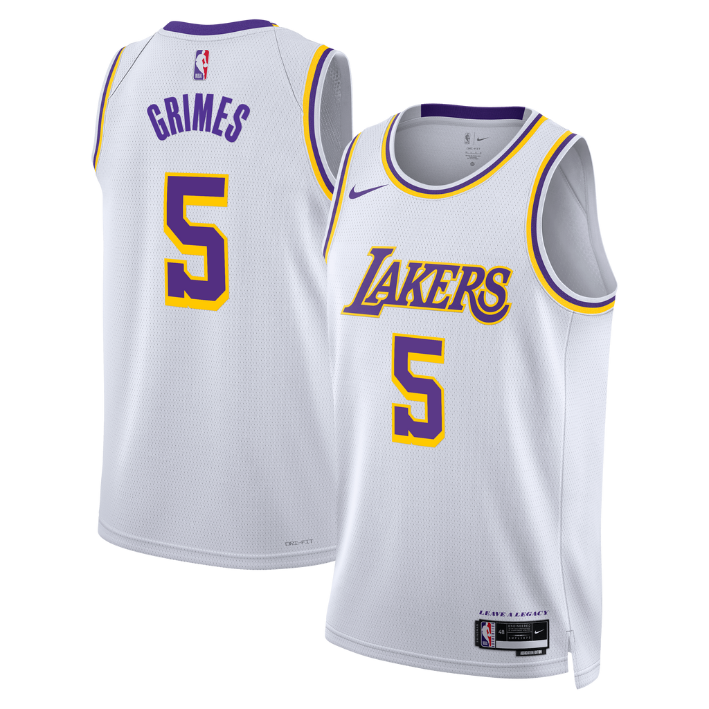 Los Angeles Lakers Nike Association Edition Edition Swingman Jersey - White - Quentin Grimes - Unisex