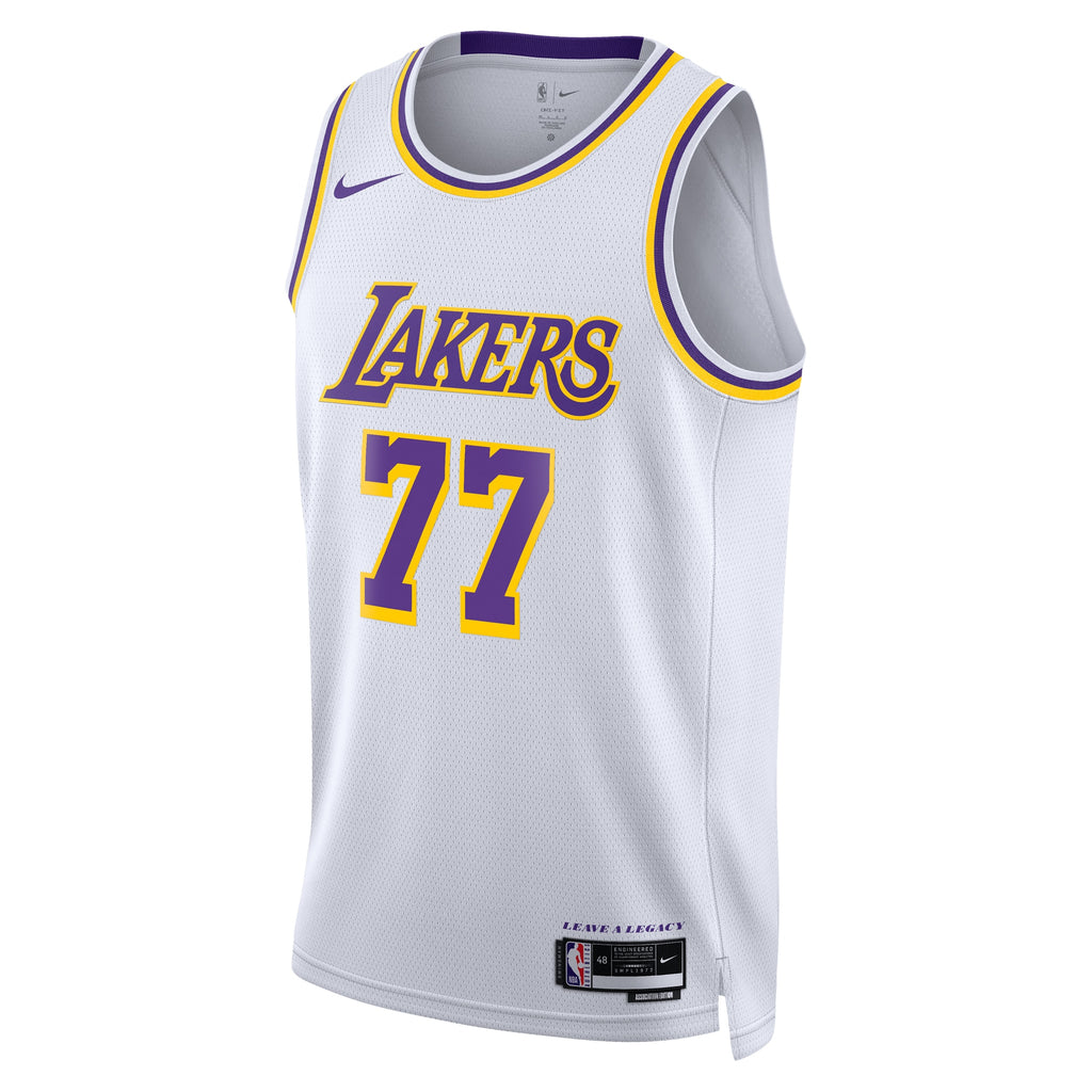 Los Angeles Lakers Nike Association Edition Swingman Jersey - White - Luka Dončić - Unisex