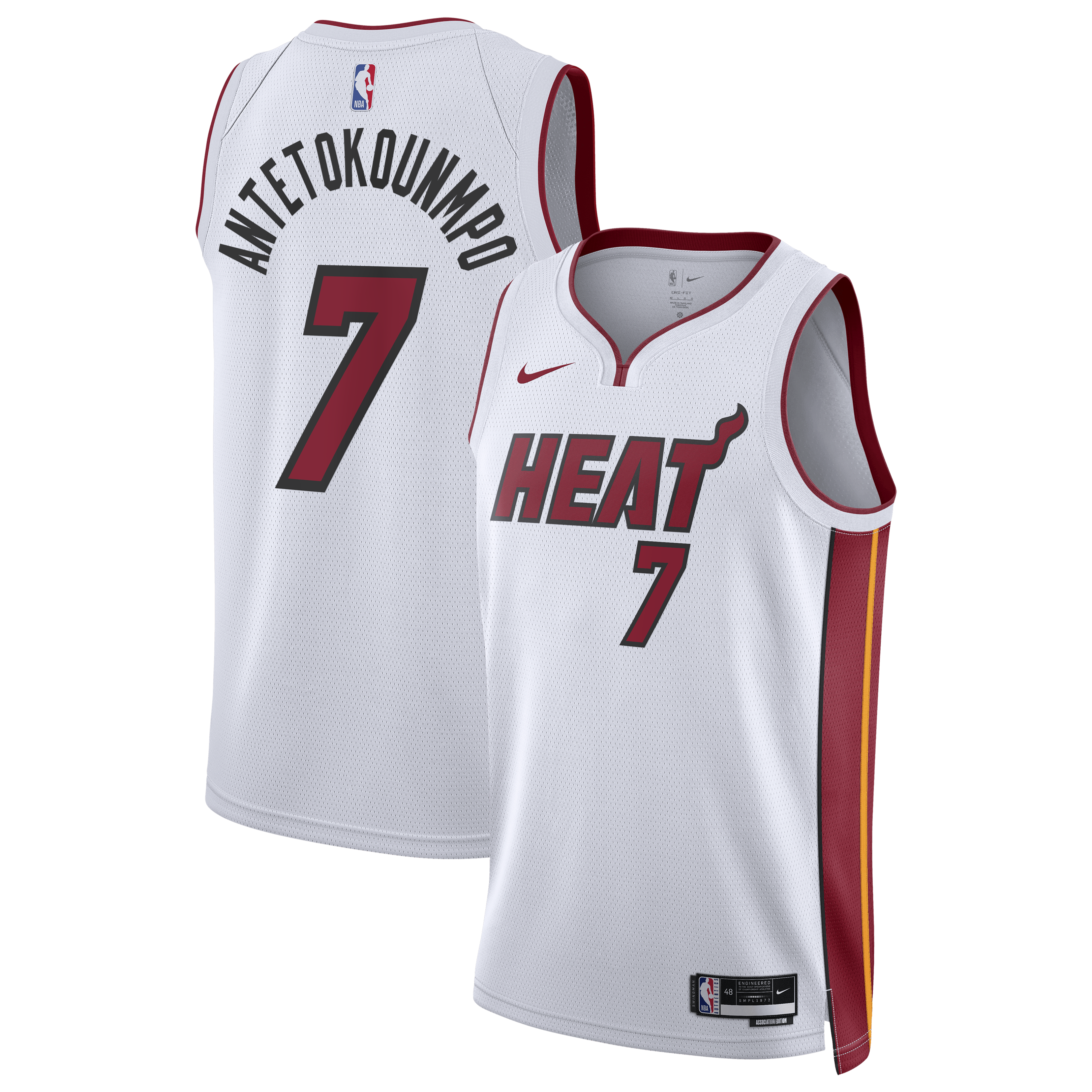 Miami Heat Nike Association Edition Swingman Jersey - White - Giannis Antetokounmpo - Unisex