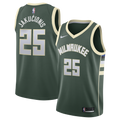 Milwaukee Bucks Nike Icon Edition Swingman Jersey - White - Kasparas Jakučionis - Youth