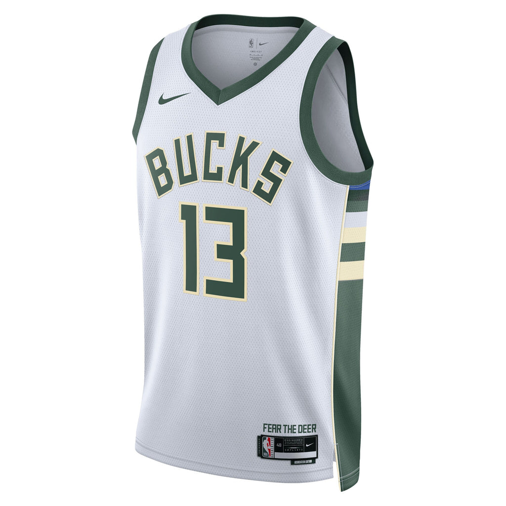 Milwaukee Bucks Nike Association Edition Swingman Jersey - White - Ryan Rollins - Unisex