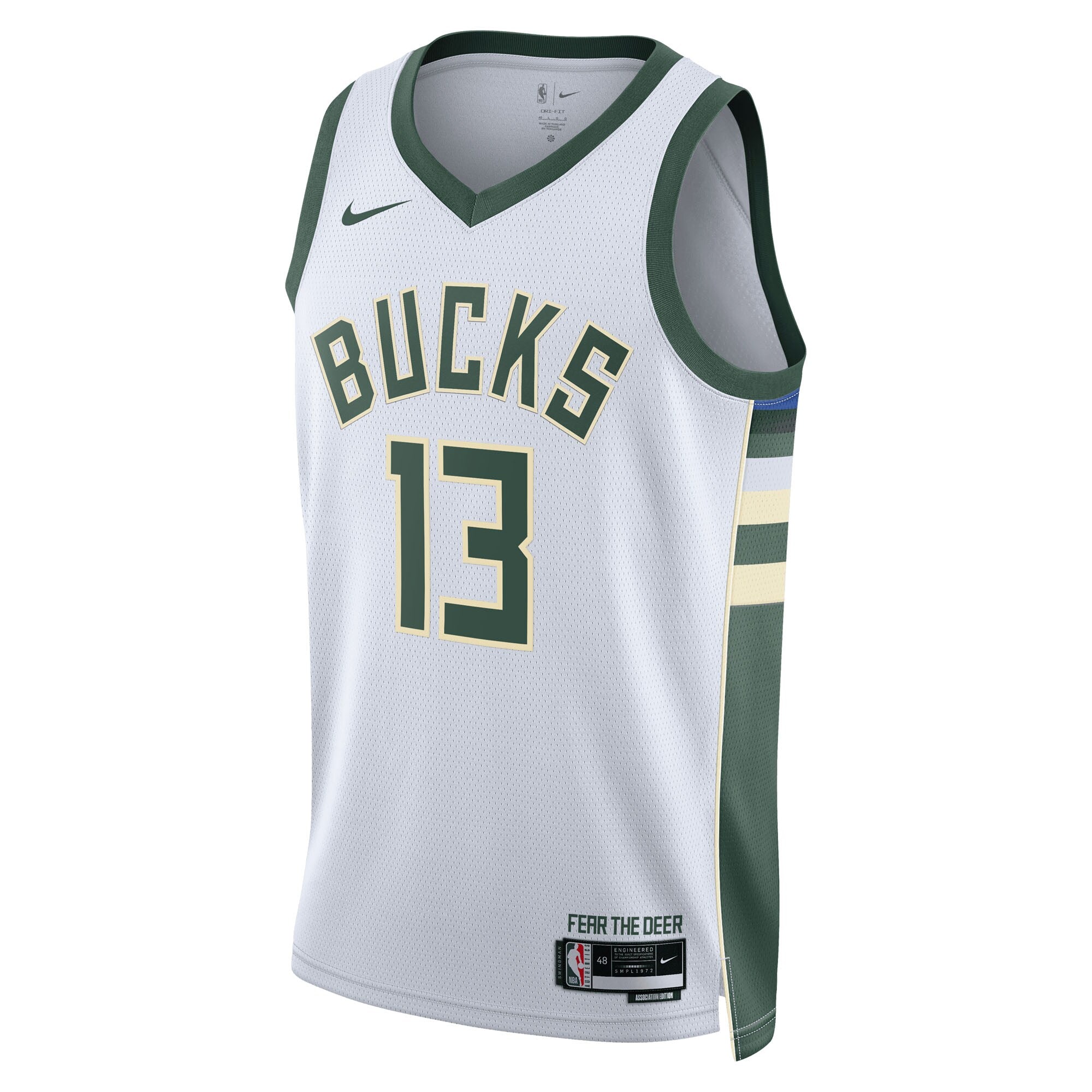 Milwaukee Bucks Nike Association Edition Swingman Jersey - White - Ryan Rollins - Unisex