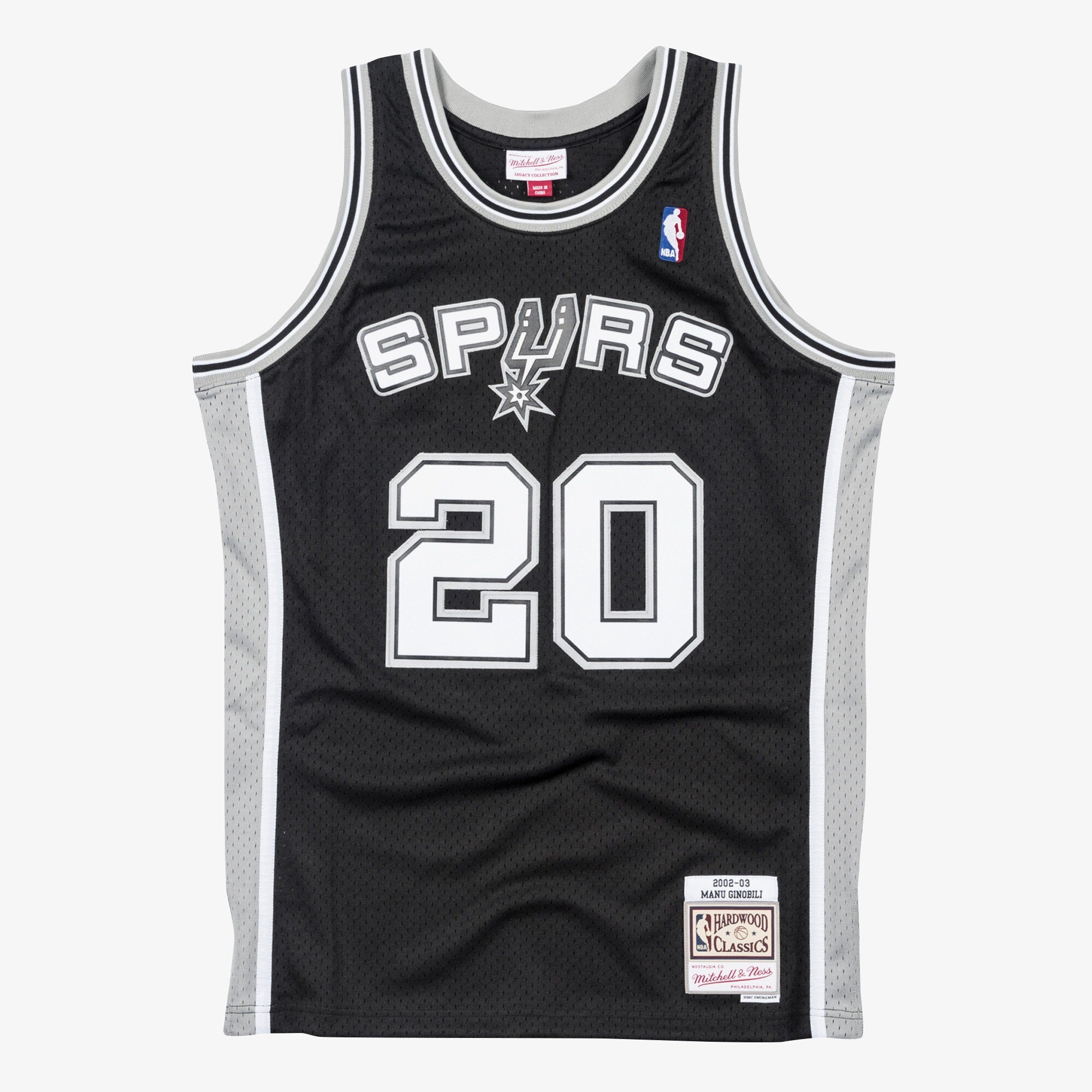 San Antonio Spurs Mitchell & Ness Swingman Jersey Manu Ginobili 2002-03