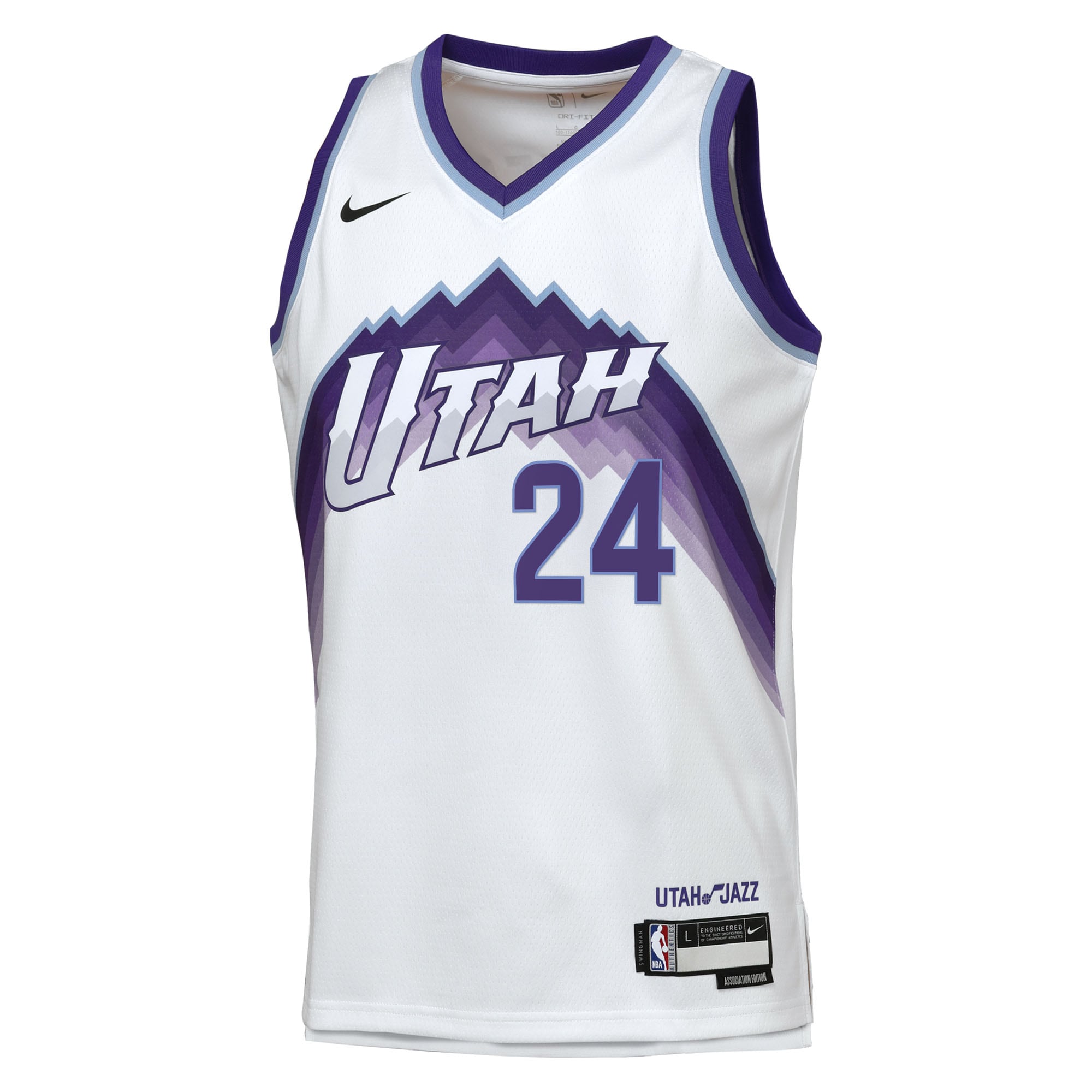 Utah Jazz Nike Replica Association Edition Swingman Jersey - White - Walker Kessler - Youth