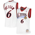 Men's Mitchell & Ness Allen Iverson White Philadelphia 76ers 2002/03 Hardwood Classics Swingman Jersey