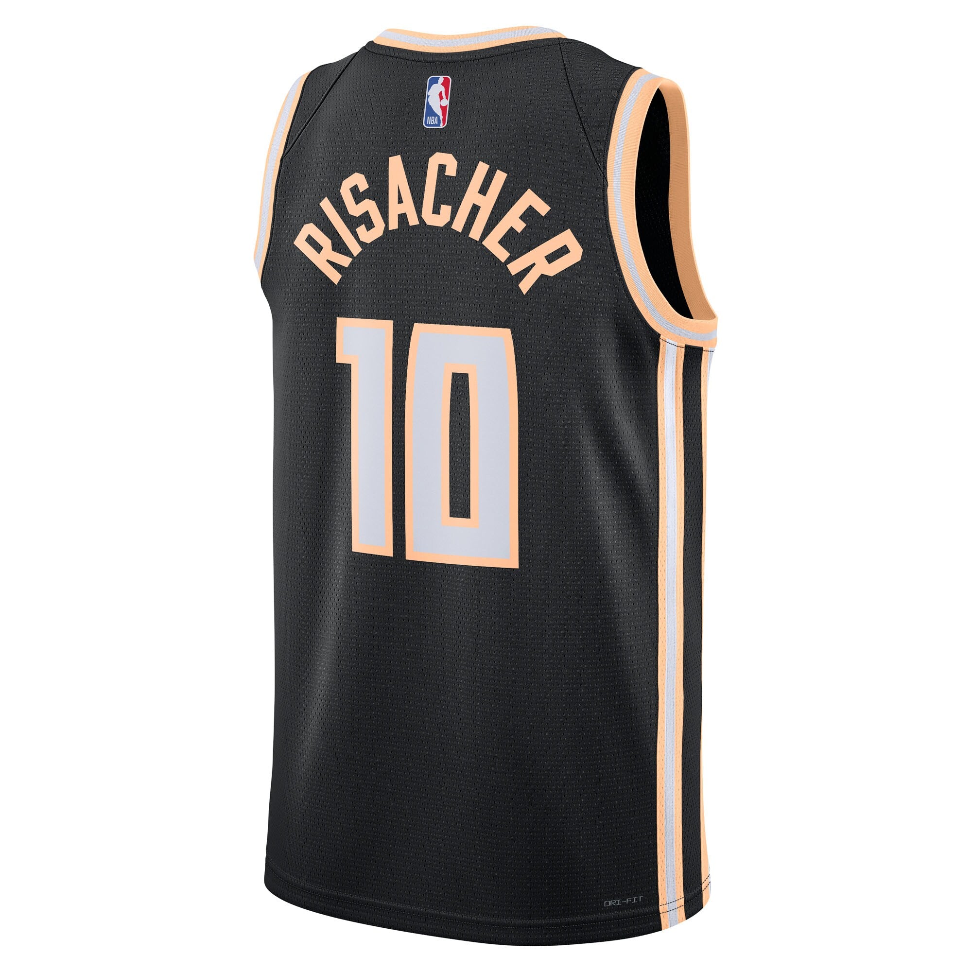 Atlanta Hawks Nike 2025/26 City Edition Swingman Jersey - Black - Zaccharie Risacher - Unisex