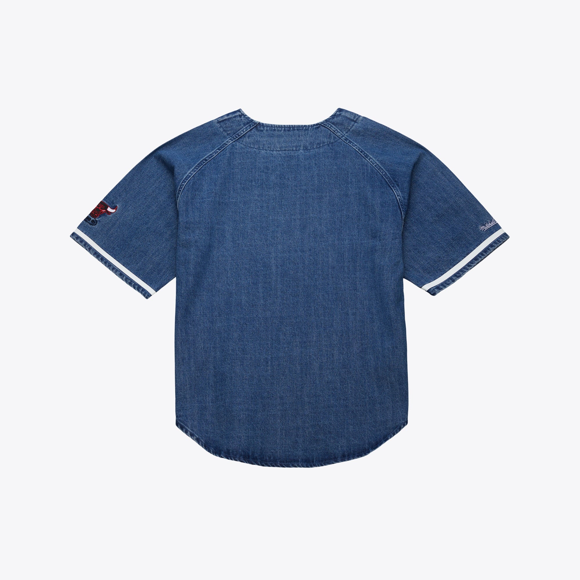 Chicago Bulls Mitchell & Ness Summer Breeze Baseball Jersey - Blue - Mens